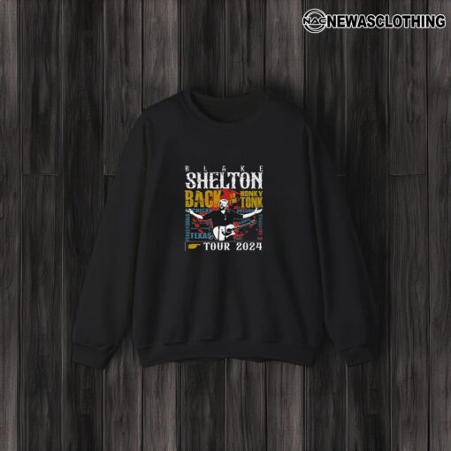 Blake Shelton Back To The Honky Tonk Tour 2024 T-Shirt3