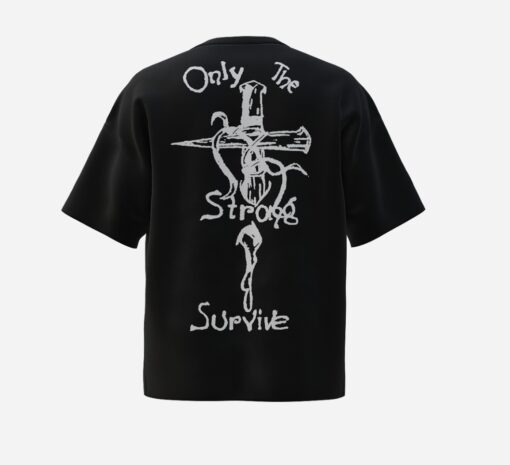 I Hate Snkrs BUBBA CHUCK Only The Strong Survive Shirt Back