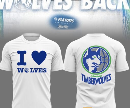 Timberwolves I Love Wolves T-Shirt Full