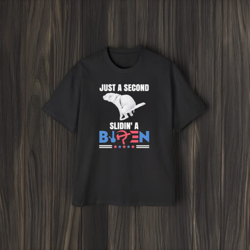 Just A Second Slidin’ A Biden Dog Defecates 2024 T-Shirt2