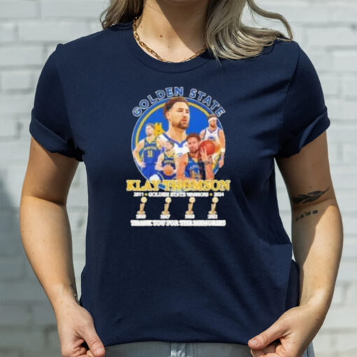 Golden State Warriors Klay Thompson 2011-2024 Thank You For The Memories T-Shirt3