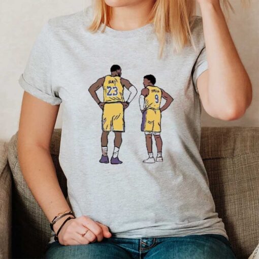 Lebron And Bronny James Los Angeles Lakers T-Shirt1