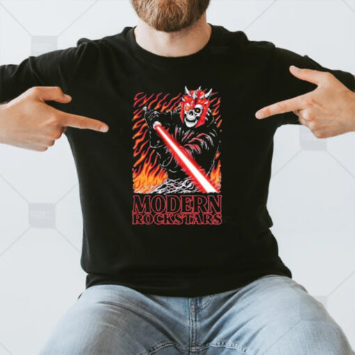 Modern Rockstars Skeleton With Laser Sword T-Shirt