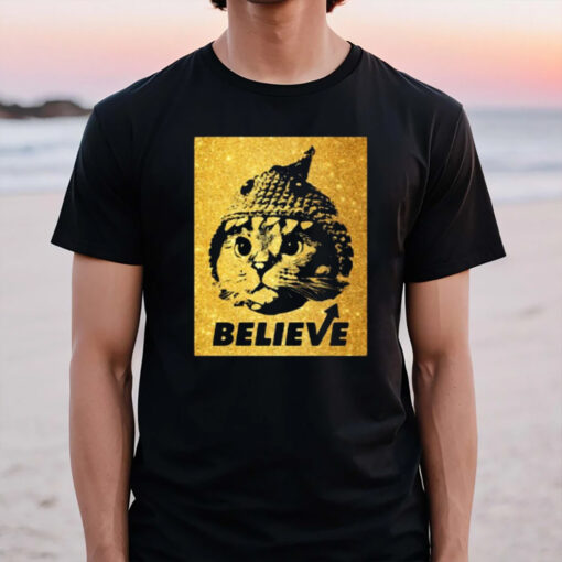 Shark Cat Solana Believe Gold T-Shirt