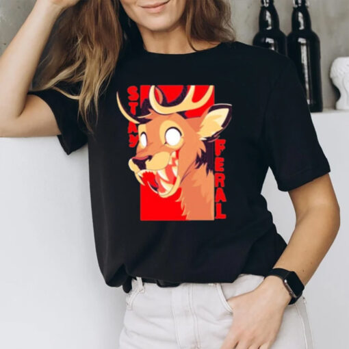 Stay Feral Toothy Deer T-Shirt1